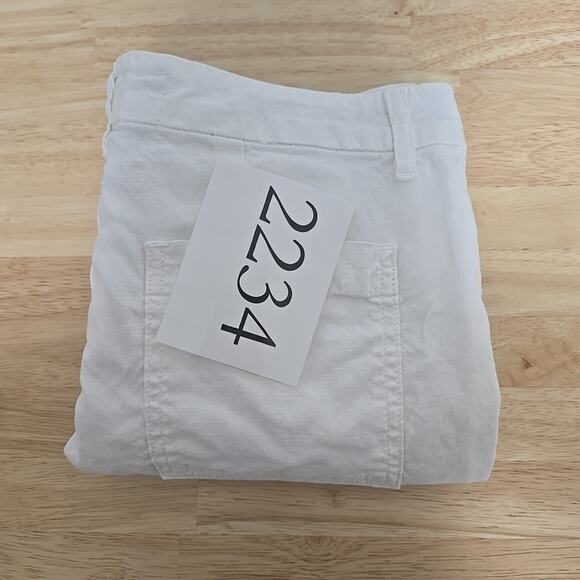 Frank & Eileen Womens Size 4 Cotton Blend‎ Hook & Eye Jogger Tapered Pants White - Picture 10 of 10